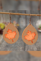 Thanksgiving Maple PU Earrings 