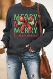 Merry Christmas Bow Graphic Sweatshirt