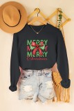 Merry Christmas Bow Graphic Sweatshirt