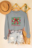 Merry Christmas Bow Graphic Sweatshirt