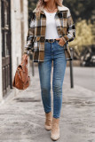 Plaid Fleece Jacket Coat 