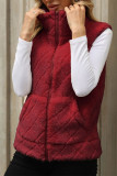 Solid Color Zipper Fleece Vest