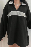 Half Zipper Color Block Sweatshirt 