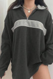 Half Zipper Color Block Sweatshirt 
