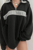 Half Zipper Color Block Sweatshirt 