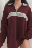 Half Zipper Color Block Sweatshirt 