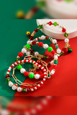 Colorful Beads Christmas Bracelet 