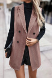 Sleeveless Lapel Blazer Long Coat 