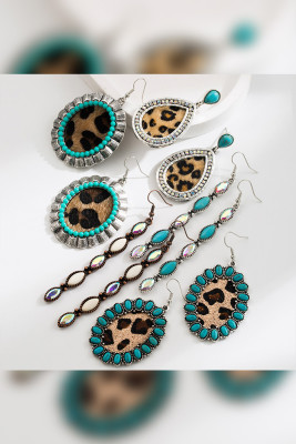 Bohemia Leopard Turquoise Earrings 