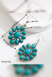 Turquoise Alloy Earrings 