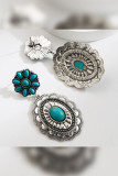 Turquoise Alloy Earrings 