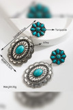 Turquoise Alloy Earrings 