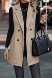 Sleeveless Lapel Blazer Long Coat 