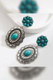 Turquoise Alloy Earrings 