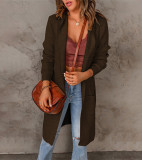 Front Open Knitting Long Cardigan 