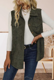 Corduroy Sleeveless Vest Coat 