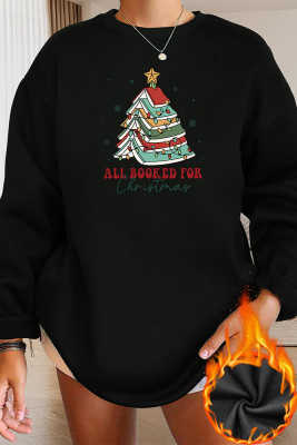 All Booked For Christmas Print Graphic Sweatshirt