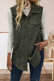 Corduroy Sleeveless Vest Coat 