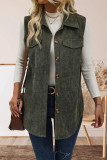 Corduroy Sleeveless Vest Coat 