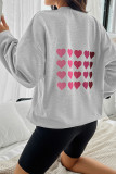 Heart Print Grey Sweatshirt 