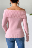 Off Shoulder Knitting Sweater 