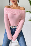 Off Shoulder Knitting Sweater 