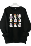 Halloween Ghost Books Graphic Sweatshirt