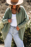 Laurel Green Waffle Knit Open Front Cardigan