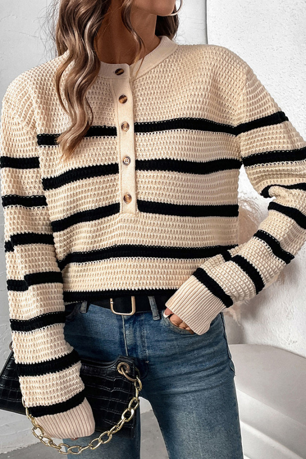 Stripes Knitting Sweater 