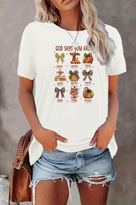 God Say You Are Fall Print Graphic Top