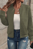 Solid Color Zipper Baseball Jacket 