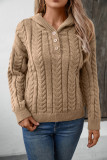 Cable Knit Hooded Sweater 