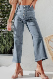 High Waist Straight Jeans 