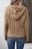 Cable Knit Hooded Sweater 