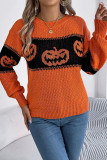 Halloween Pumpkin Knitting Sweater 