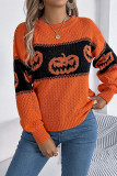 Halloween Pumpkin Knitting Sweater 