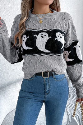 Halloween Ghost Knitting Sweater 