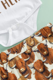 Highland Cow Print Kids 3PCs Set 