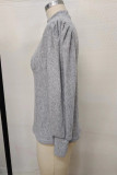 Solid Color Long Sleeves Knitting Top 