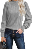 Solid Color Long Sleeves Knitting Top 