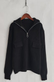 Zipper Design Knitting Cardigan 