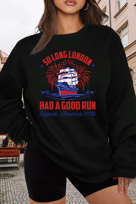 Letter Print Graphic Sweatshirt