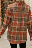 Brown Plaid Button Up Shirt 