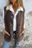 Sleeveless Lamb Fleece Vest Coat 