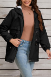 Hooded Fleece Inside Zipper Coat 