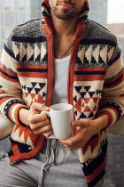 Men's Aztec Knitting Cardigan 