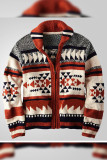 Men's Aztec Knitting Cardigan 