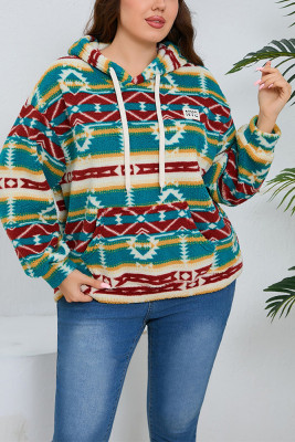 Plus Size Hooded Fleece Sweatshirt 