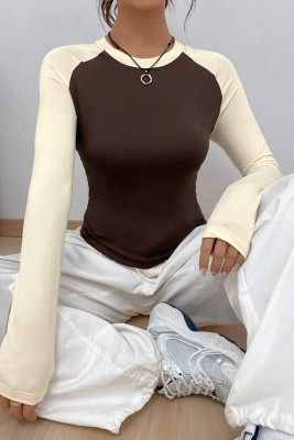 Colorblock Raglan Sleeves Top 