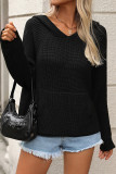 Pentagram Design Hooded Knitting Sweater 